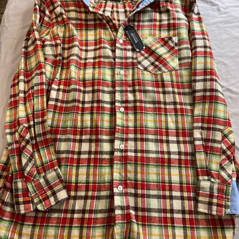 Pendleton Red and Green Casual Button Down Shirt XL